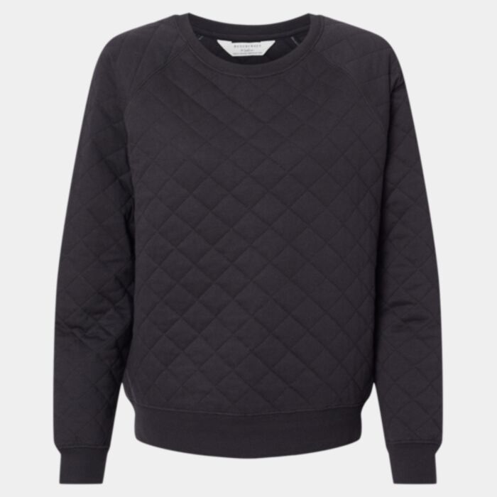 Women's Quilted Crewneck Pullover Thumbnail