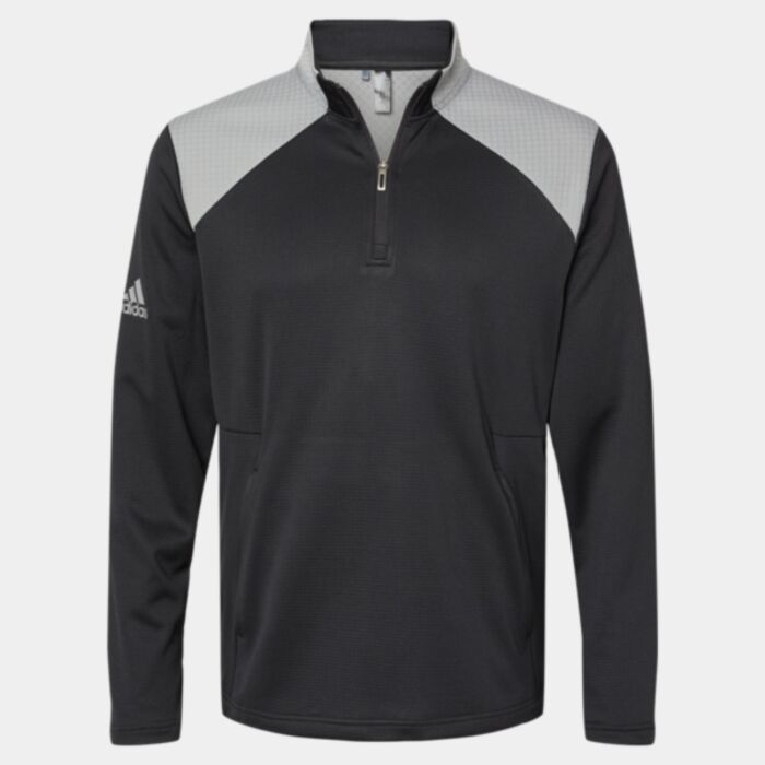 Men's Textured Mixed Media Quarter-Zip Pullover Thumbnail