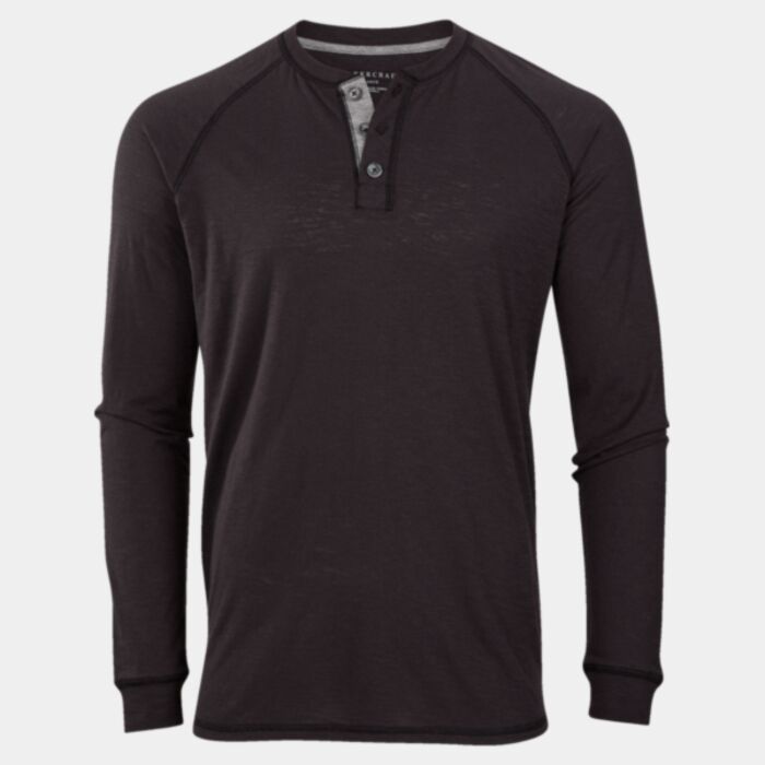 Unisex Henley Long Sleeve T-Shirt Thumbnail
