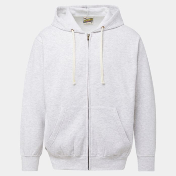 Unisex Vintage Fleece Full-Zip Hooded Sweatshirt Thumbnail
