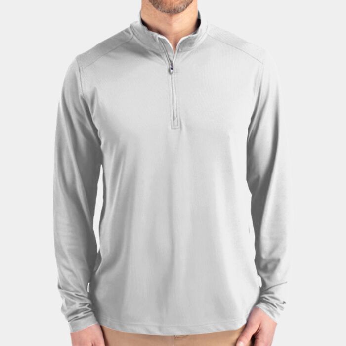 Cutter & Buck Virtue Eco Pique Recycled Quarter Zip Mens Big & Tall Pullover Thumbnail