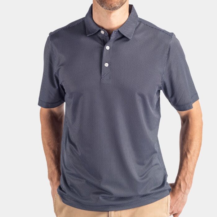 Cutter & Buck Pike Eco Symmetry Print Stretch Recycled Mens Big & Tall Polo Thumbnail