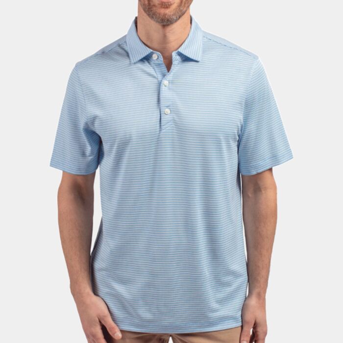Cutter & Buck Forge Eco Double Stripe Stretch Recycled Mens Big &Tall Polo Thumbnail