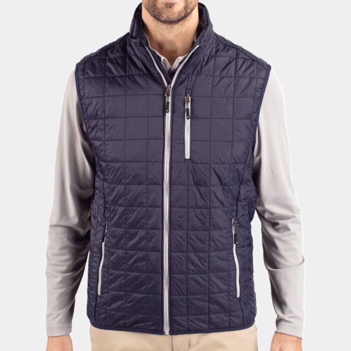 Cutter & Buck Rainier PrimaLoft Mens Big and Tall Eco Insulated Full Zip Puffer Vest Thumbnail