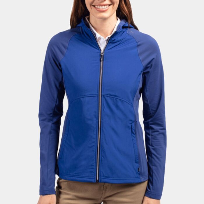 Cutter & Buck Adapt Eco Knit Hybrid Recycled Womens Full Zip Jacket Thumbnail