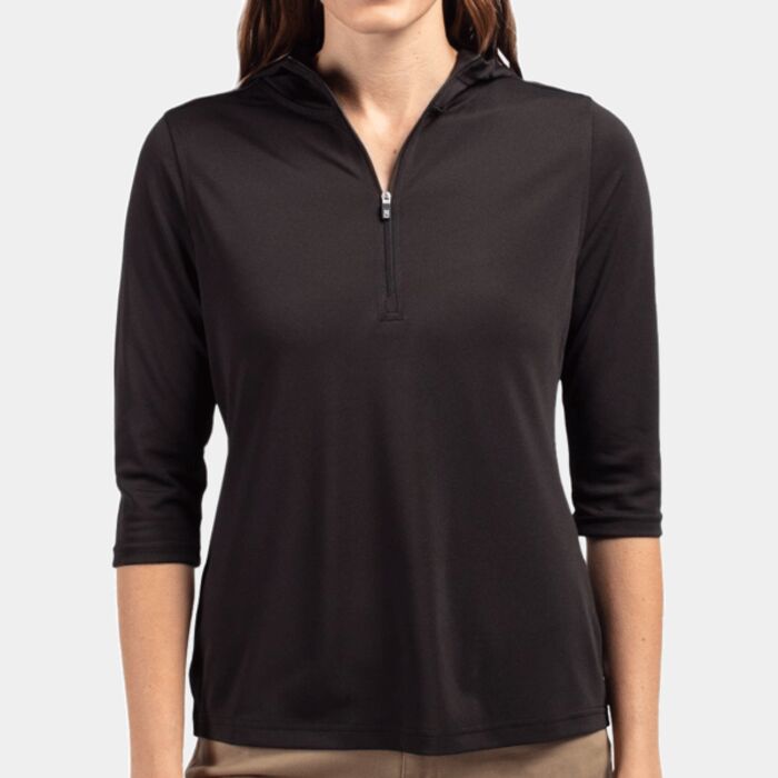 Cutter & Buck Virtue Eco Pique Recycled Half Zip Pullover Womens Hoodie Thumbnail