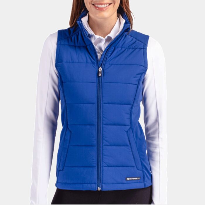 Cutter & Buck Evoke Hybrid Eco Softshell Recycled Womens Full Zip Vest Thumbnail