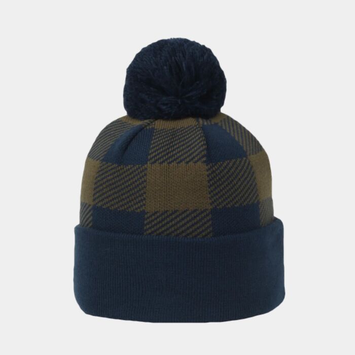 Plaid Watch Cap with Pom Thumbnail