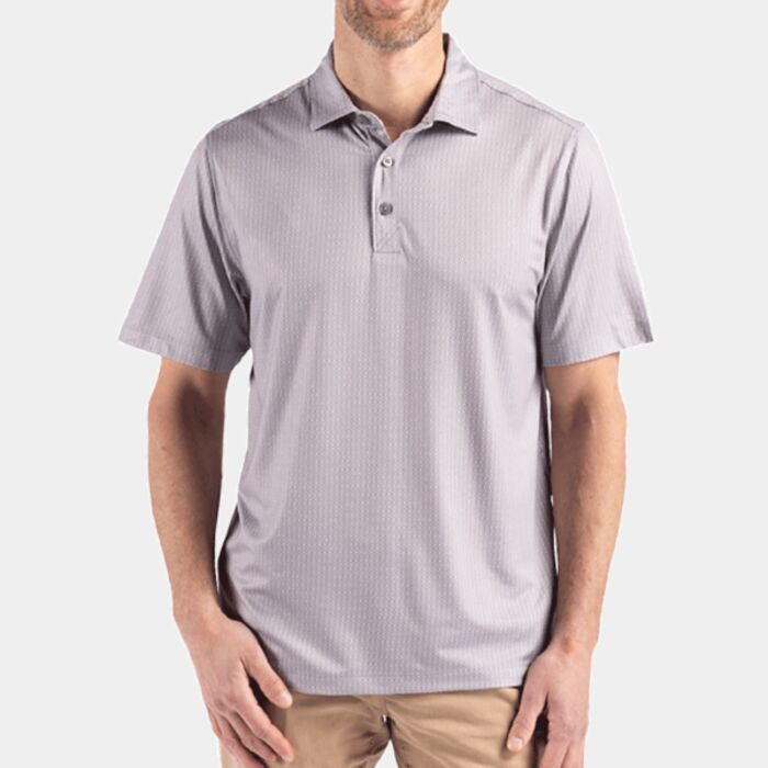 Cutter & Buck Pike Eco Shadow Check Print Recycled Mens Big & Tall Polo Thumbnail
