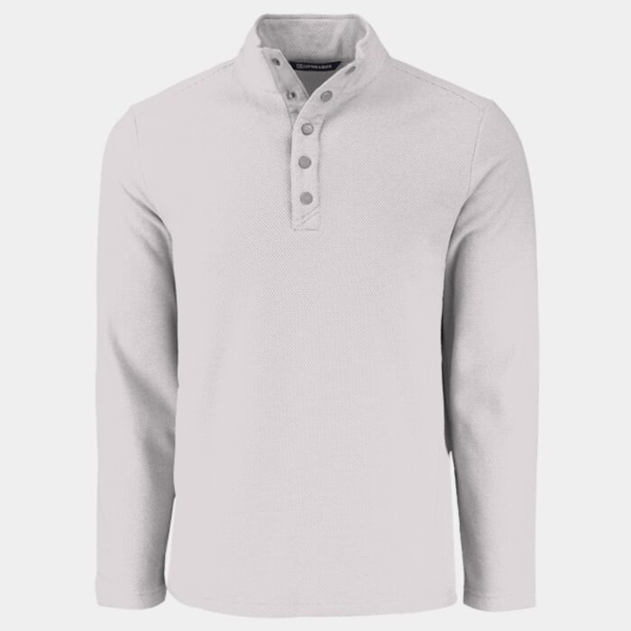 Cutter & Buck Hunts Point Eco Textured Fleece Recycled Mens Snap Pullover Thumbnail
