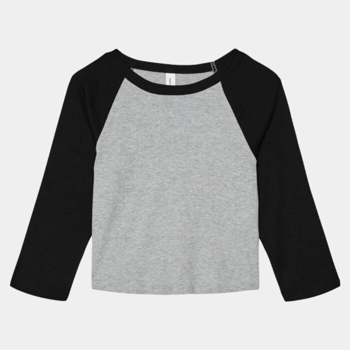 Women's Micro Rib 3/4 Raglan Baby Tee Thumbnail