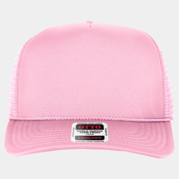 OTTO CAP® OTTO COMFY FIT® 5 Panel High Crown Mesh Back Trucker Hat Thumbnail