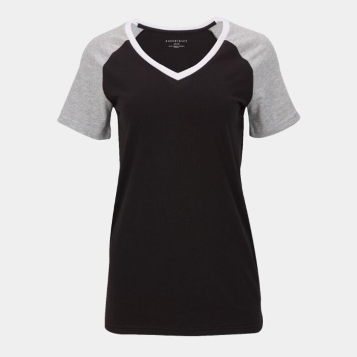 Women's Colorblocked V-Neck T-Shirt Thumbnail