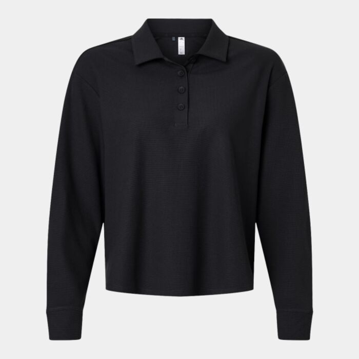 Women's Beyond Long Sleeve Loose Polo Thumbnail