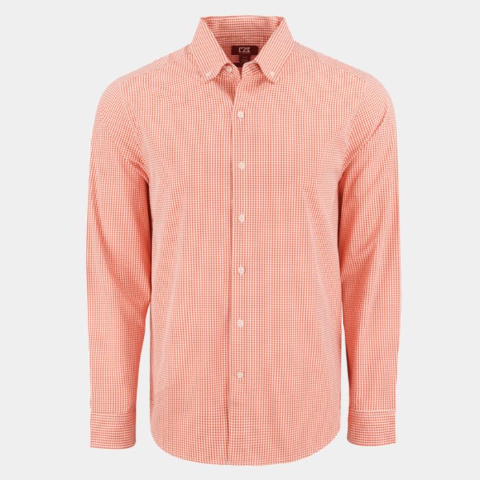 Cutter & Buck Skyline Epic Confidence Recycled Gingham Mens Long Sleeve Dress Shirt Thumbnail