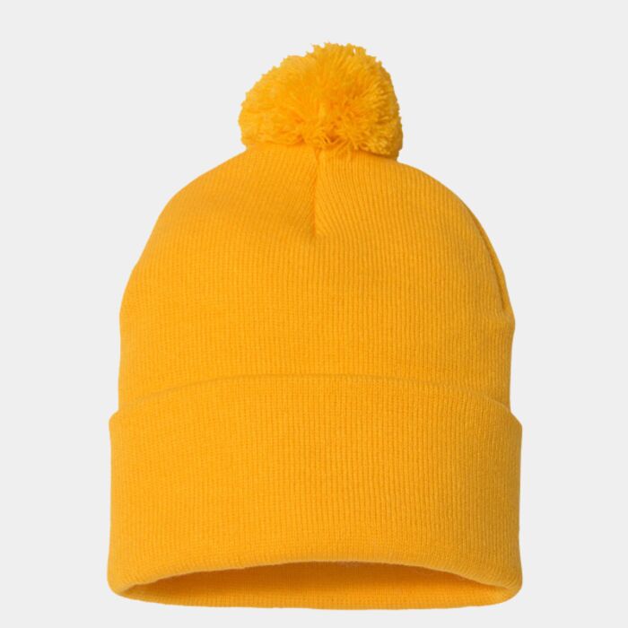 12" Pom-Pom Cuffed Beanie Thumbnail