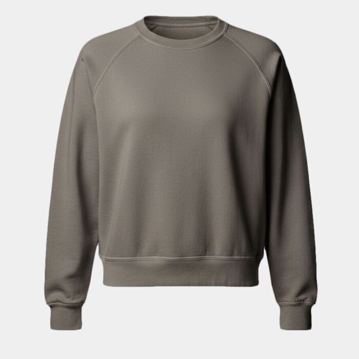 Women's Garment-Dyed Mid-Length Crewneck Sweatshirt Thumbnail