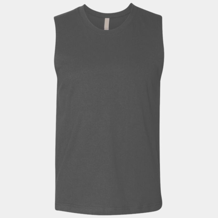 Unisex Heavyweight Cotton Garment-Dyed Mid-Length Muscle Tee Thumbnail