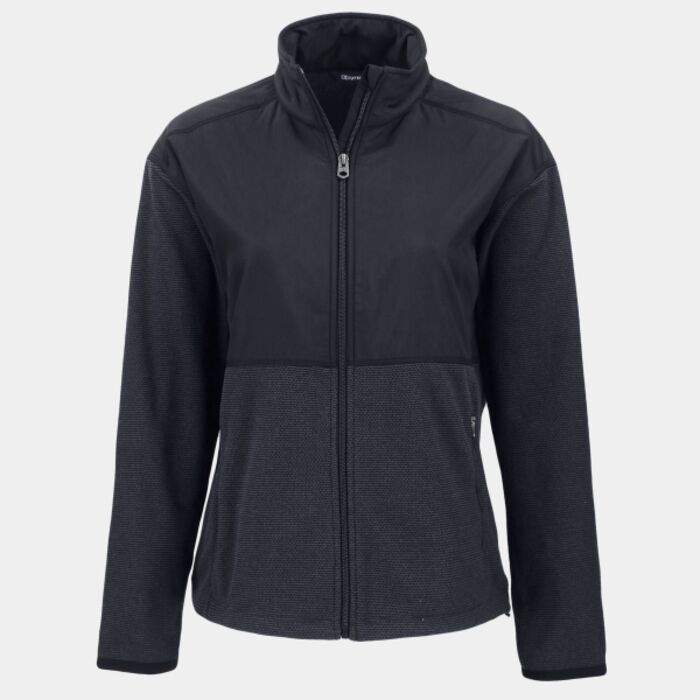 Cutter & Buck Hunts Point Recycled Fleece Womens Hybrid Full Zip Jacket Thumbnail