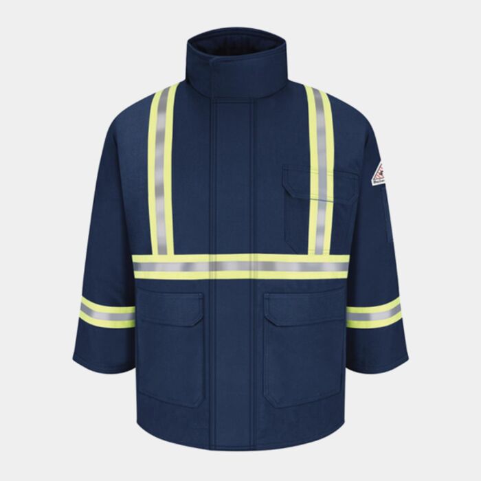 Men's Long Deluxe Parka With Reflective Trim - EXCEL FR® ComforTouch Thumbnail