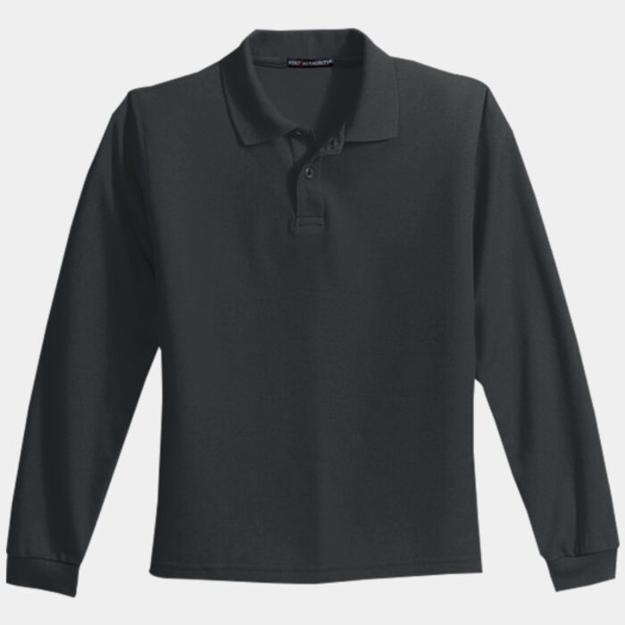 Youth Long Sleeve Silk Touch Polo Thumbnail