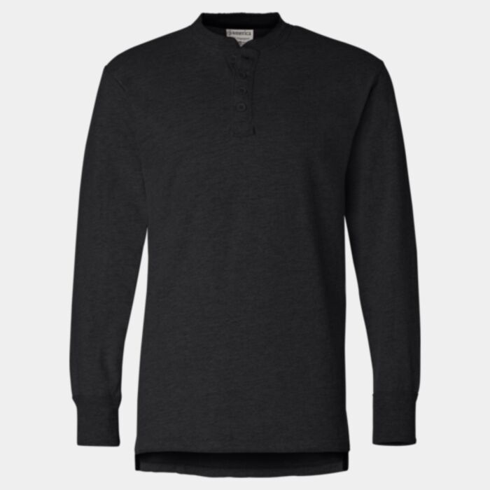 Men's Vintage Brushed Jersey Henley Thumbnail