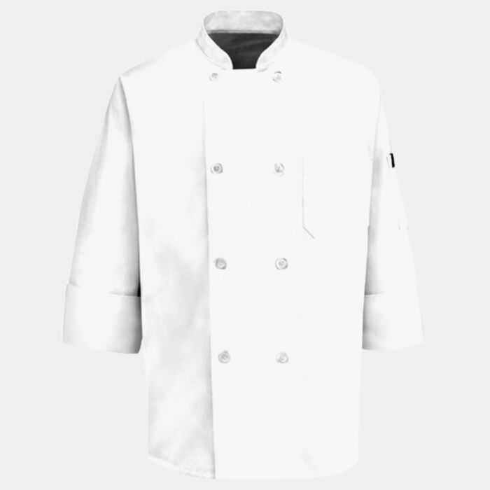 Button Chef Coat with Thermometer Pocket Thumbnail