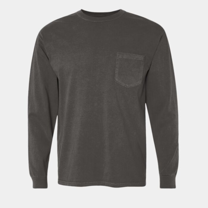 Unisex Garment-Dyed Heavyweight Long Sleeve Pocket T-Shirt Thumbnail