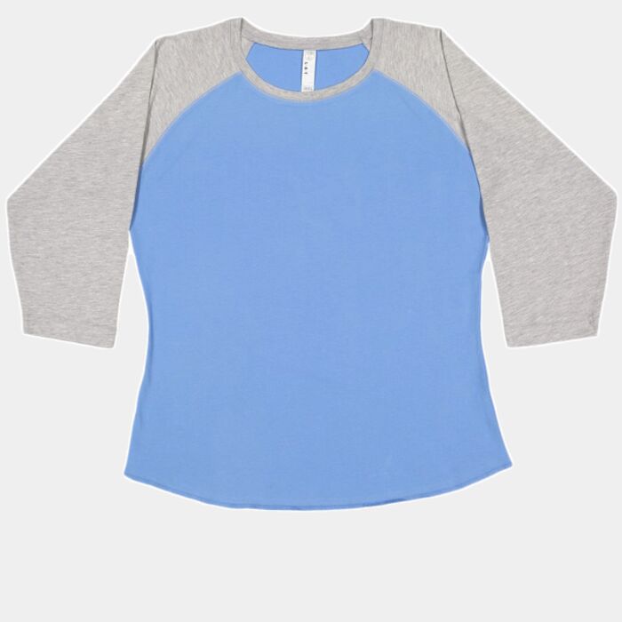 Women's Baseball Fine Jersey Three-Quarter Sleeve Tee Thumbnail