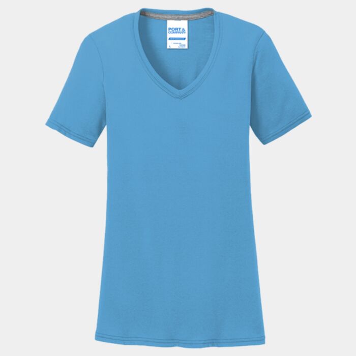 Women's Performance Blend V Neck Tee Thumbnail