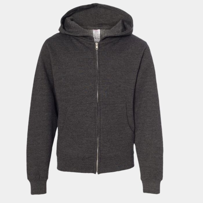 Youth Midweight Full-Zip Hooded Sweatshirt Thumbnail
