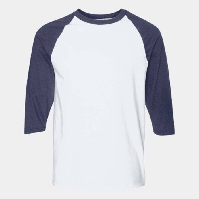 Unisex Heavy Cotton™ Raglan Three-Quarter Sleeve T-Shirt Thumbnail