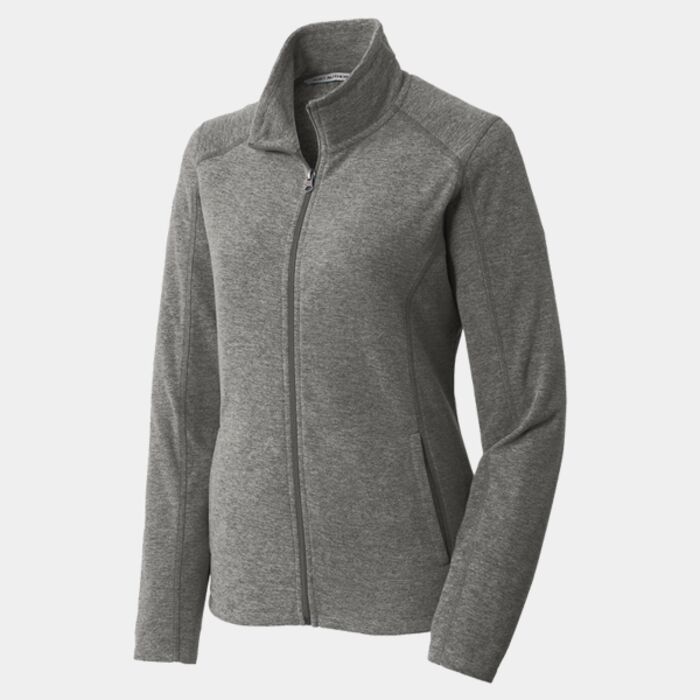 Women's Heather Microfleece Full Zip Jacket Thumbnail