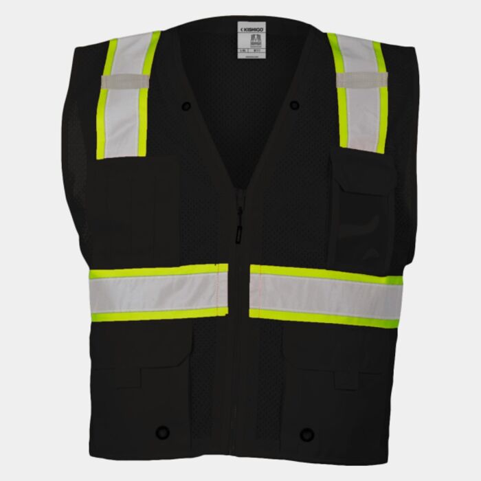Unisex EV Series® Enhanced Visibility Multi-Pocket Mesh Vest Thumbnail