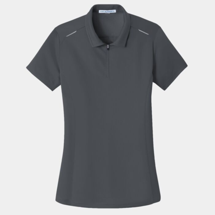 Women's Pinpoint Mesh Zip Polo Thumbnail