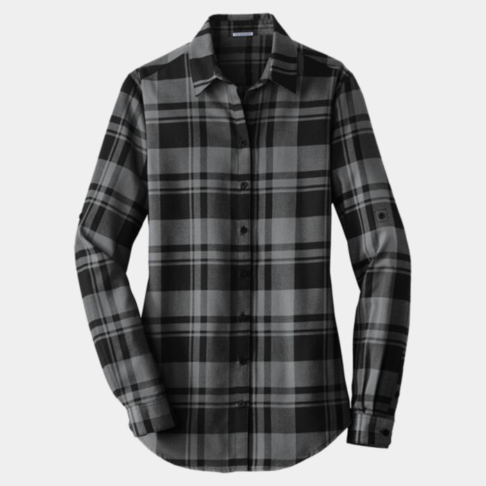 Women's Plaid Flannel Tunic Thumbnail