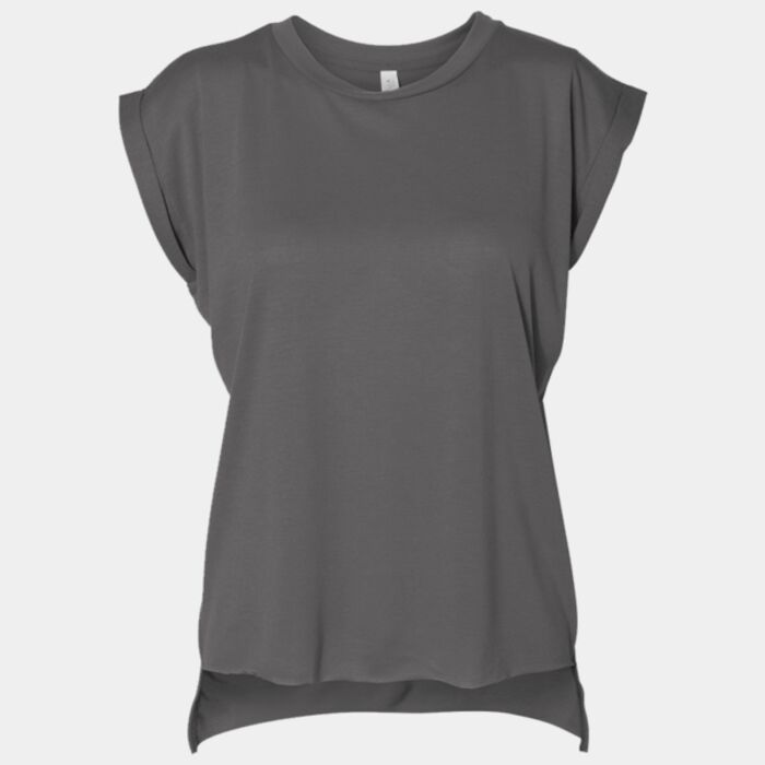 Women’s Flowy Rolled Cuffs Muscle Tee Thumbnail