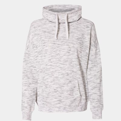 Women’s Mélange Fleece Cowl Neck Sweatshirt Thumbnail