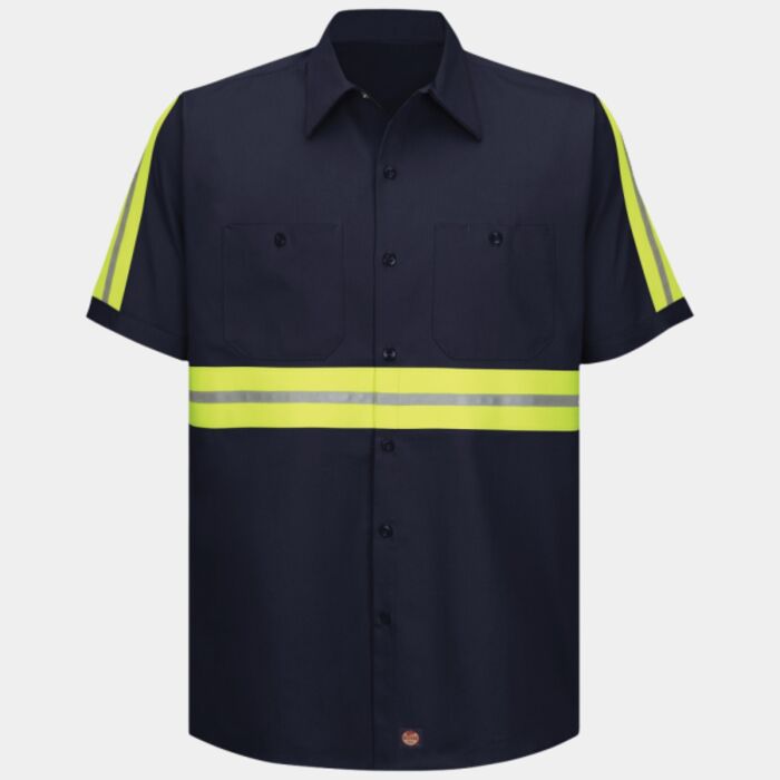Men's Enhanced Visibility Short Sleeve Cotton Work Shirt Thumbnail