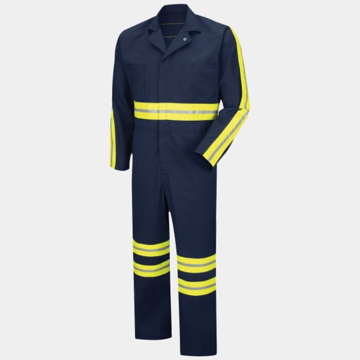 Men's Enhanced Visibility Action Back Coverall Thumbnail