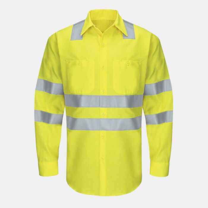 Men's Tall Enhanced & Hi-Visibility Long Sleeve Work Shirt Thumbnail