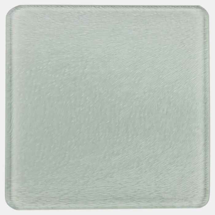 Square DyeTrans Glass Coaster, with White Sublimation Backing, 3.93" x 3.93" x .16". Tempered Textu Thumbnail