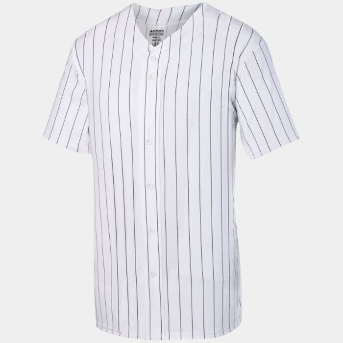 Youth Pinstripe Full Button Baseball Jersey Thumbnail