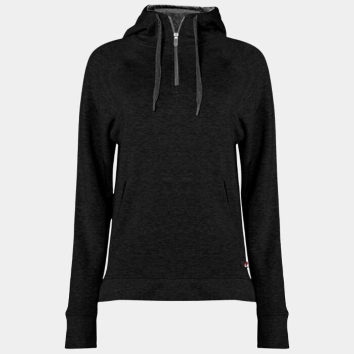 Women's FitFlex French Terry Quarter-Zip Hooded Pullover Thumbnail