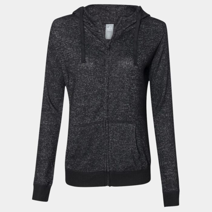 Women’s Cozy Jersey Hooded Full-Zip Thumbnail