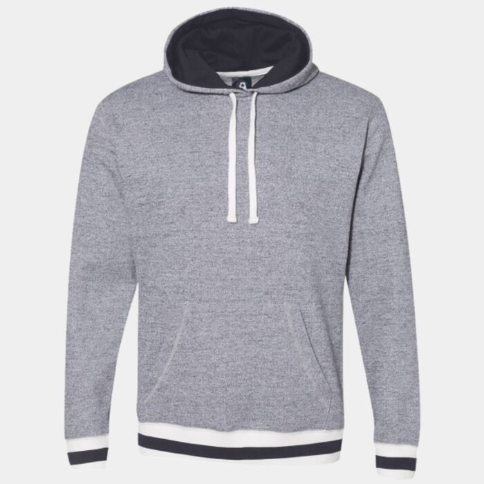 Unisex Peppered Fleece Lapover Hooded Sweatshirt Thumbnail