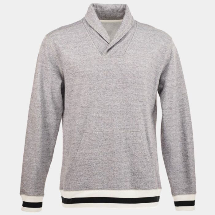 Men's Peppered Fleece Shawl Collar Sweatshirt Thumbnail