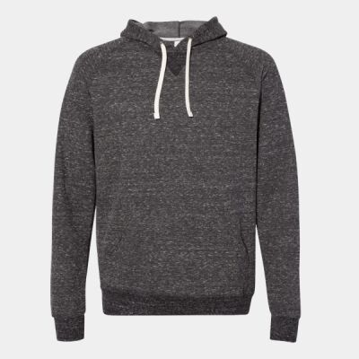 Unisex Snow Heather French Terry Raglan Hooded Sweatshirt Thumbnail