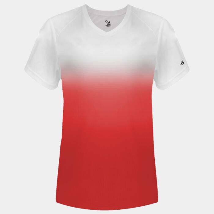 Women's V-Neck Ombre T-Shirt Thumbnail