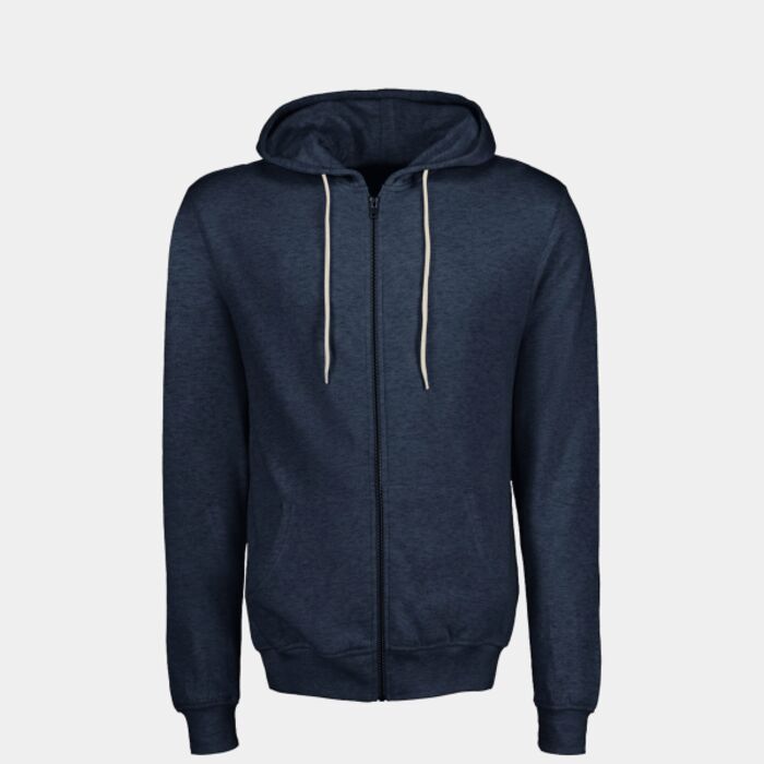Unisex Retro Heather Full-Zip Hooded Sweatshirt Thumbnail